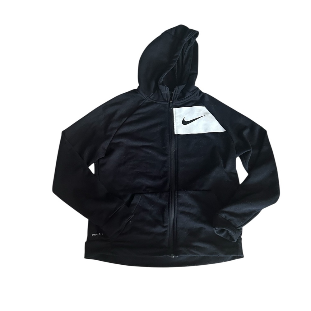 Nike Kids Jacket in Black with White Accent